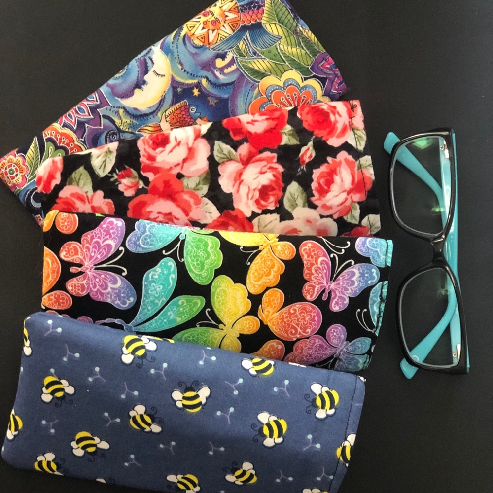 Eyeglass cases with foam padding. 7 X 3 1/2. Lined